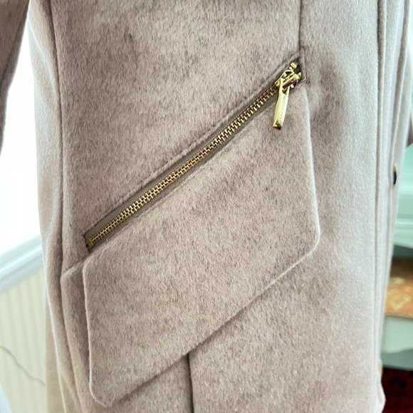 Cole Haan Faux Fur Trimmed Hooded Coat sz 8 NWT - Picture 7 of 11